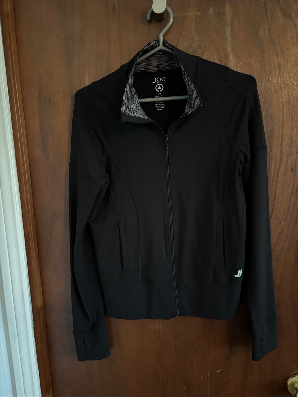 Joe Fresh Black Zip-Up Active Jacket